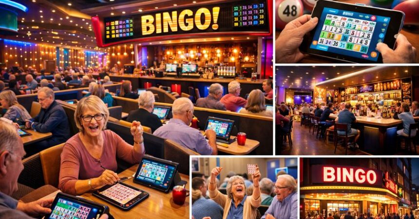 bingo boom happy people playing bingo