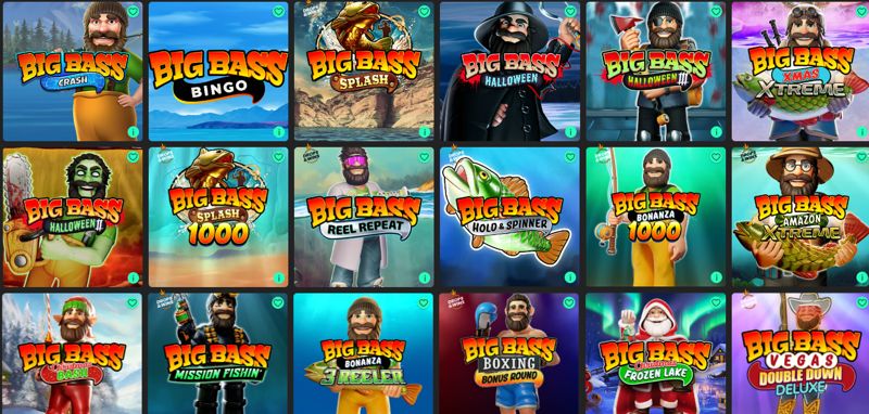 big bass slot selection