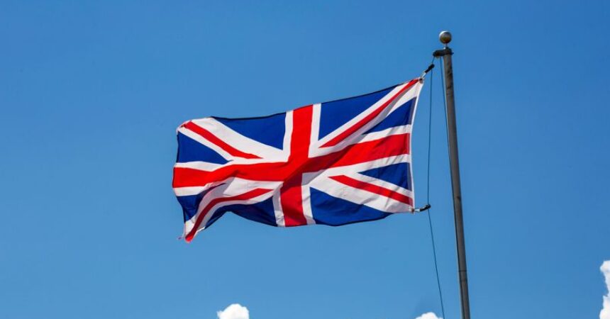 british flag in wind